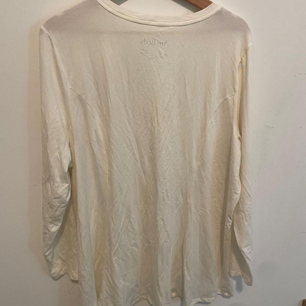 Anybody Women's Cream and White Shirt - Picture 4 of 5